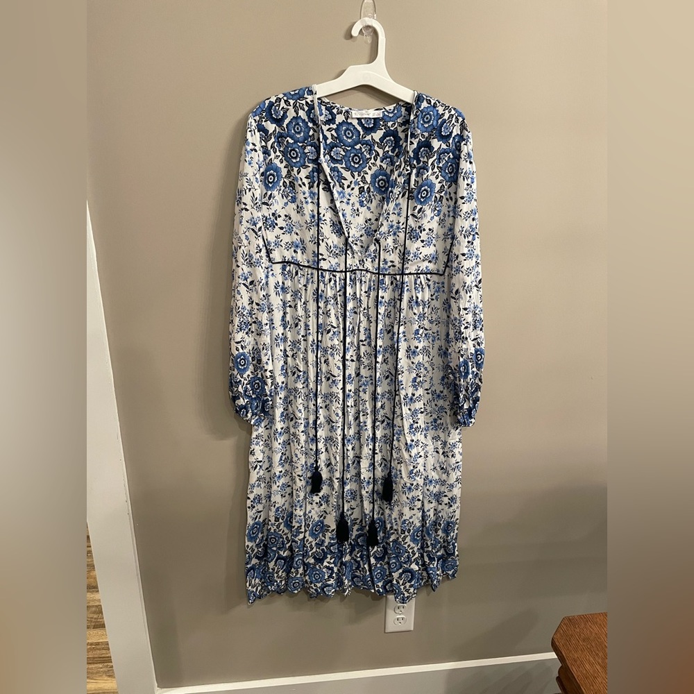 Beautiful floral peasant style midi dress